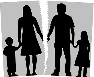 divorced families with children