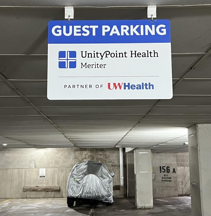 Inside of parking structure for Schuster Family Law office.